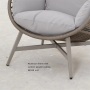 Yoho hanging egg chair stable aluminum frame with comfortable cushion knock down design