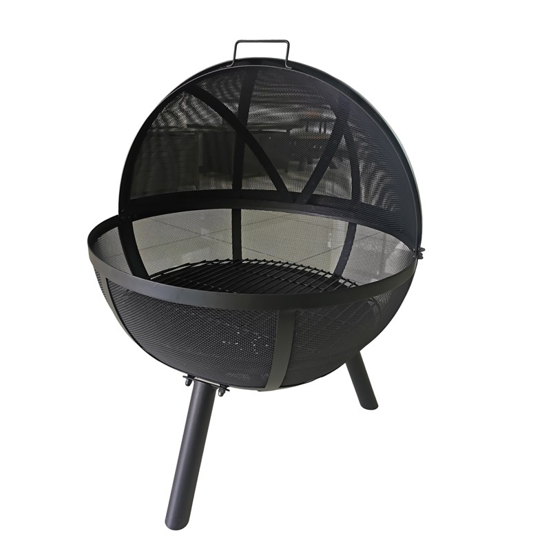 Yoho hot sale fire pit outdoor garden patio steel round fire pit chimney