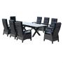 Luxury Outdoor rattan furniture patio dining table and chair set wicker patio 5 PCS Outdoor Dining Set