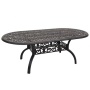 Cast Aluminum Fire Pit Table Outdoor Patio Dining Table Round Garden Dining Table for Patio