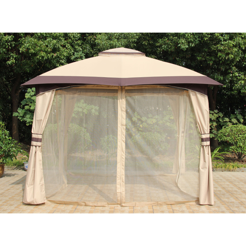 2022 hot sale Patio backyard metal gazebo tent for sale fabric top gazebo
