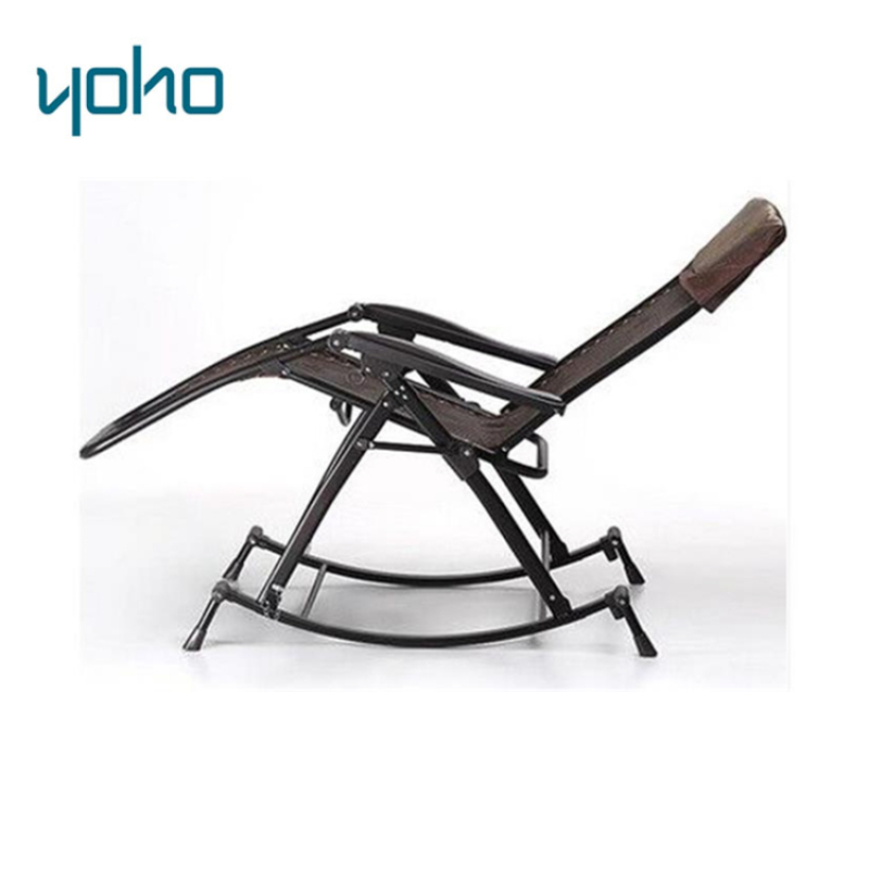 Outdoor metal steel zero gravity beach rocking chair