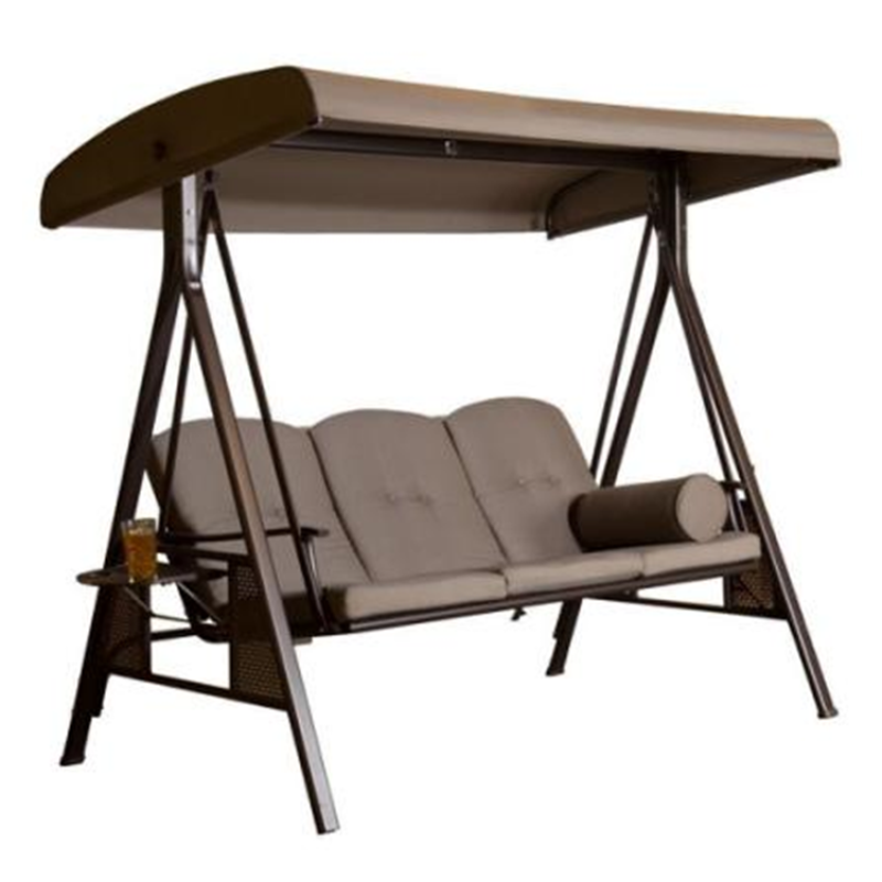 Outdoor patio swing chair hanging garden swing chairs set three seat metal swing for adult