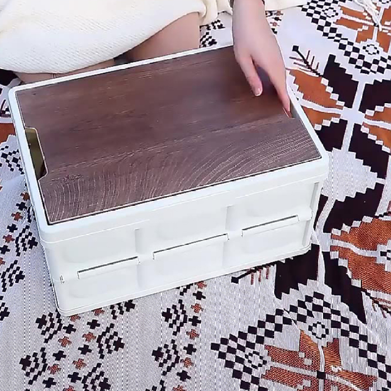 Outdoor Multifunctional Camping KD Table With Storage Function Storage Box