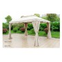 Outdoor patio garden metal hexagonal gazebo canopy with fence nettings side walls