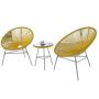 PE Round rattan outdoor chairs acapulco steel Acapulco Chair set patio outdoor chair
