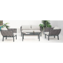 YOHO  3pc Hot seller Modern Design Outdoor Patio Furniture Table Garden Set PE Rattan Wicker Sofa Sets L shape  Garden Sofa Set