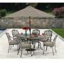 Outdoor Indoor Cast Aluminum Luxury Dining Table Streaching garden extend dining  table
