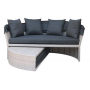 Modern outdoor rattan daybed round rattan wicker daybed with canopy