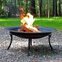 YOHO Hot sale Patio fire place Backyard Patio Garden backyard party  BBQ burner W/Cover Outdoor fire pit