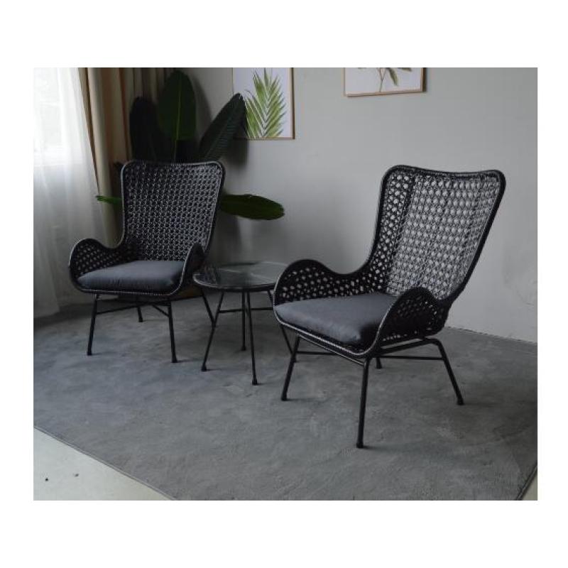YOHO Outdoor Garden Chairs Patio Bristo set French Wicker Balcony Sofa Set Rattan Egg chair Rattan Balcony set