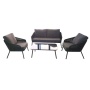 New product braid woven table and chairs for garden causal conversation rattan sofa rattan rope furniture