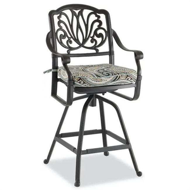 Outdoor Wholesale swivel dining chair cast aluminum raw material with gild chair