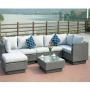 All Weather Luxury Wicker Rattan 8pcs Corner Sofa Furniture Patio Wicker Garden Set