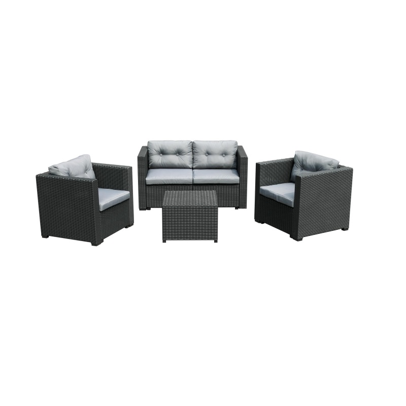 4pcs Outdoor Luxury Rattan Sofa set logo customized conversation sofa set Meeting reception