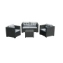 4pcs Outdoor Luxury Rattan Sofa set logo customized conversation sofa set Meeting reception