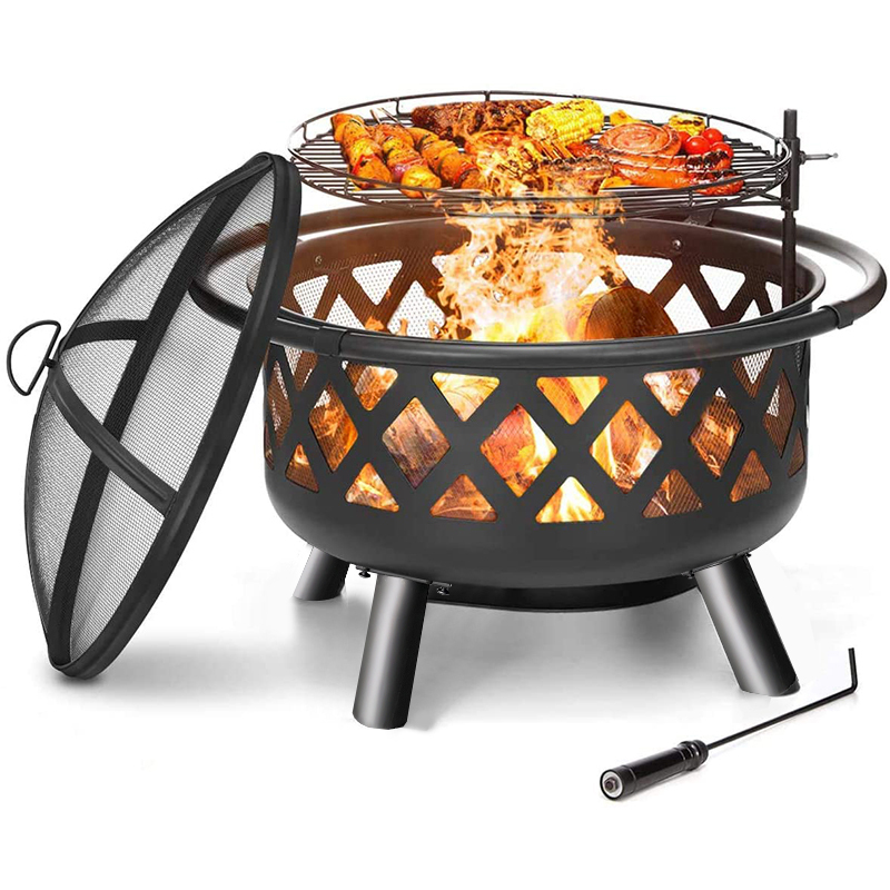 Customize Wood Burning Fire Pit Log Store Fire Pit Table Cover Top BBQ Grill for Backyard Camping Picnic Stove