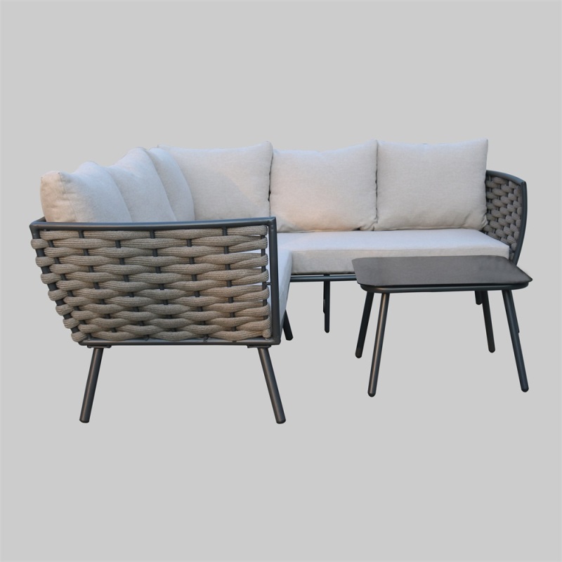 UV  resistance oval rattan sofa set outdoor OEM  plastic rattan sofa for garden