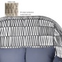Yoho 2 seat Aluminum rattan frame standing chair with waterproof cushion