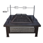 Garden Patio Square Fire Pit Outdoor Wood Fire Pit Burner Backyard patio Firepit