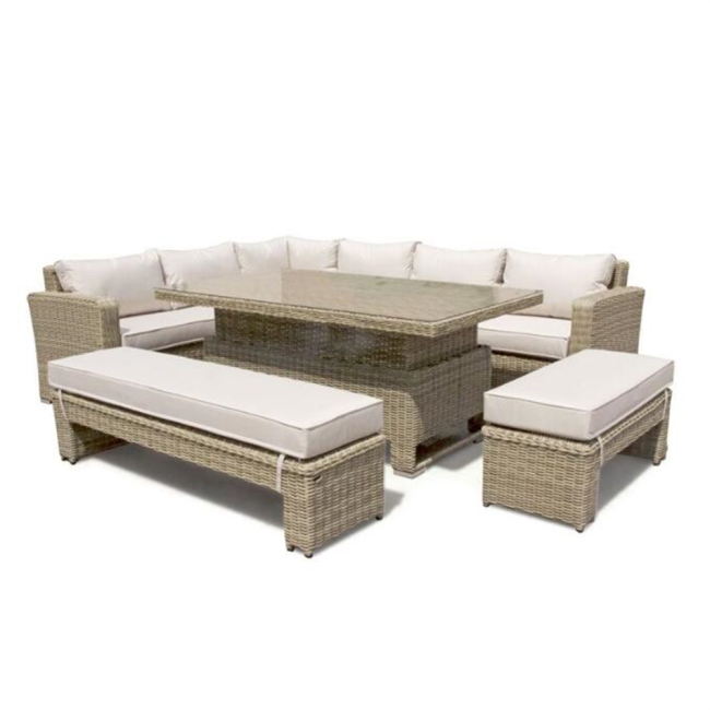 Modern Rattan outdoor sofa garden furniture set semi circle garden sofa rattan outdoor aluminium furniture sets