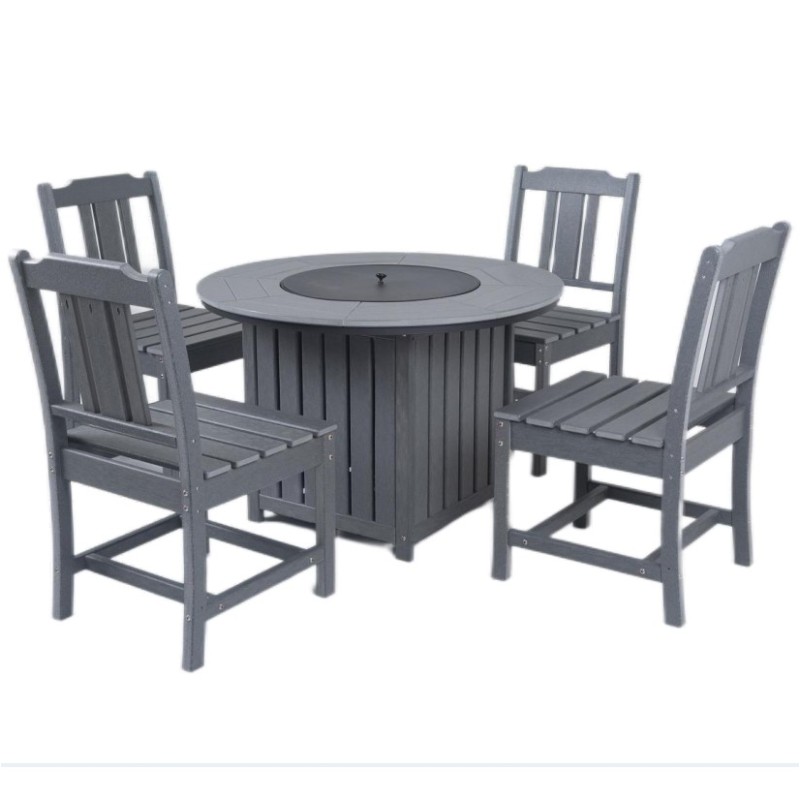 Yoho High End China safety backyard metal cast aluminum Fire Pit Furnace Gas Smokeless Heater Fire Pit Table
