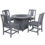 Yoho High End China safety backyard metal cast aluminum Fire Pit Furnace Gas Smokeless Heater Fire Pit Table
