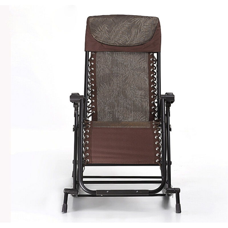 Outdoor Rocking Reclining Chaise Sun Lounger For Noon Break Elder Population Zero Gravity Beach Chair