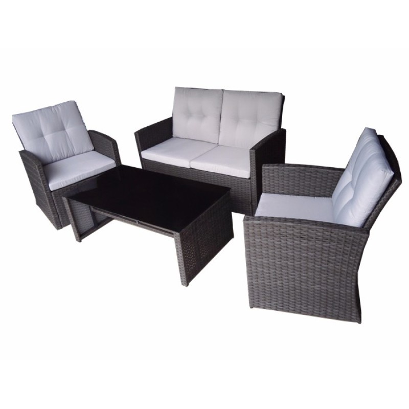 Outdoor seat plastic rattan sofa set cheap short delivery time sofa furniture