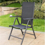 YOHO Hot sale High Quality cheap garden metal folding chair 7 position adjustable garden relax chair easy folding  chair