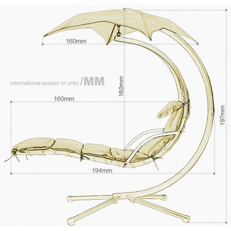 New design Hammocks For Outdoor Sun Lounger With Canopy Hammock With Umbrella