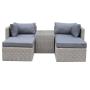 Wholesale outdoor rattan soft patio lazy rattan sectional sofa furniture set bed Outdoor multifunctional sofa set