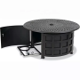 Yoho High End Outdoor Gas Fire Pit Table Patio Industrial Style Cast Aluminum Fire Pit Fireplace Smokeless Heater Fire Pit Table