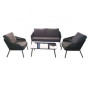 New Product 4 Pieces Outdoor Patio Metal Sofa Sectional Furniture Set with Cushion