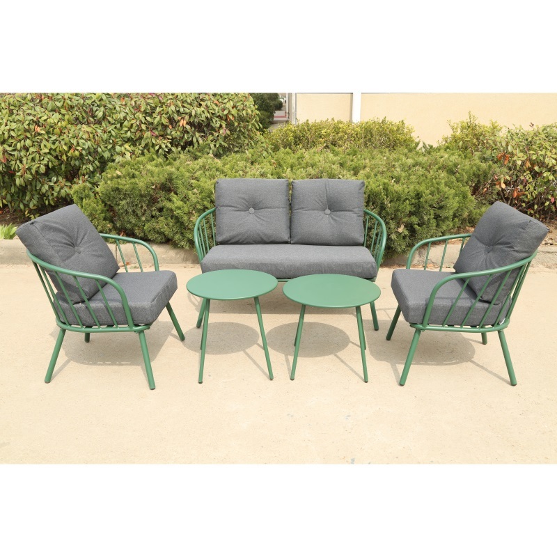 Yoho 2022 New arrival green Iron Outdoor Sofa Set  sofa set furniture of 4 PCS garden set
