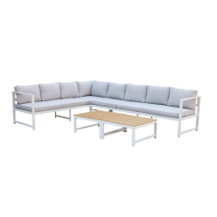 YOHO Outdoor Garden Sets Patio Aluminum Conversation Sofa Set L-shapes Multi-functional all weather Lounge Sofa with cheap price