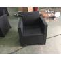 4 Piece Patio PP Plastic Conversational Coffee Set Furniture Outdoor Garden Rattan Sofa sets