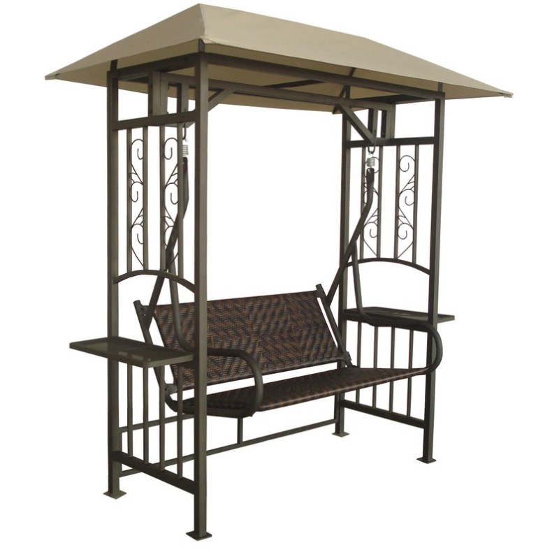Outdoor patio garden loveseat chair  gazebo swing