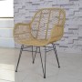 Outdoor Garden Patio Single Rattan chair  Wricker Nordic Beach Chair Lightweignt Design  with Cushion steel frame PE Rattan