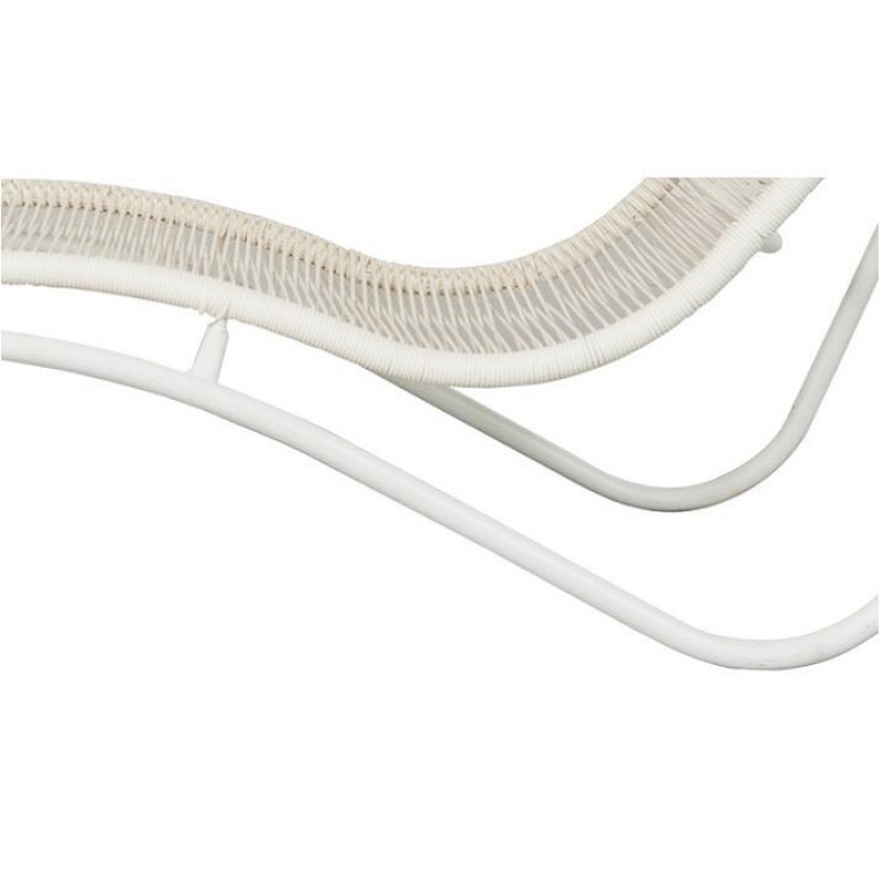 Outdoor round  wicker weaving  steel  frame  promotional cheap chaise beach sun lounger