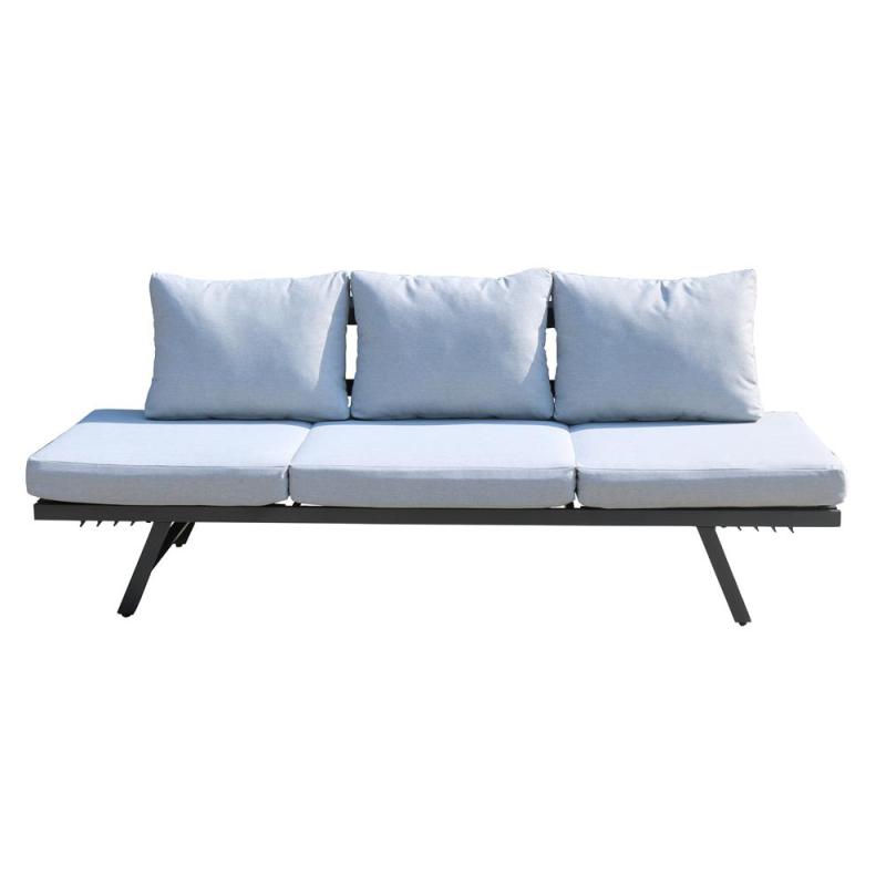 New Design Magic 3-in-1 design Daybed Outdoor Garden Aluminum Frame Furniture Multi-function Three Seat Sofa Set