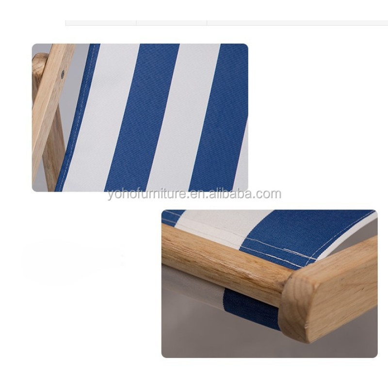 Outdoor Garden Patio Furniture Foldable Recline Beach Camping Chair Wooden Deck Chair