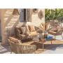 Luxury rope weave sofa set outdoor  rope  braided table chair set furniture