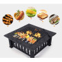 32 Inch 3 in 1 outdoor bonfire square metal BBQ fire pit outdoor patio garden backyard steel fire pit with lid