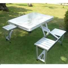 Outdoor picnic rectangle aluminum portable dining folding table