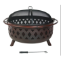 Outdoor Grill Smoker Round Bowl BBQ Fire Pit Burning Customized Garden Backyard Fire Bowl with poker rain cover place lids
