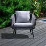 Hot selling garden sofa  wicker outdoor sofa set furniture  aluminium frame 4 pc sofa set