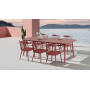 YOHO Luxury Modern Outdoor Dining Table set Garden Patio All Weather Restaurant table and chairs Aluminum Patio Dining Set