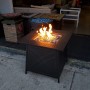 Heavy duty square gas brazier cast aluminum fireplace gas fire pit