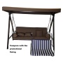 New Design Outdoor  Garden 3 Persons Swing Chair Furniture Waterproof Swing with Canopy lounger Swing